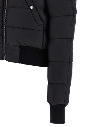 Black Nylon Bomber