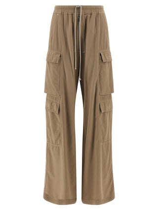 Beige Cotton Cargo Pants