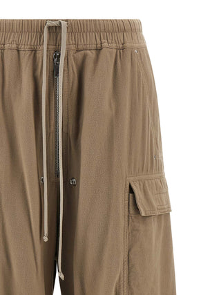 Pantalones cargo de algodón beige