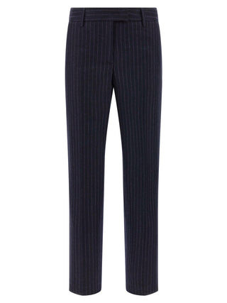 Blue Virgin Wool Dress Pants