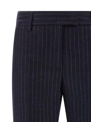 Blue Virgin Wool Dress Pants