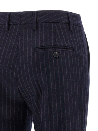 Blue Virgin Wool Dress Pants
