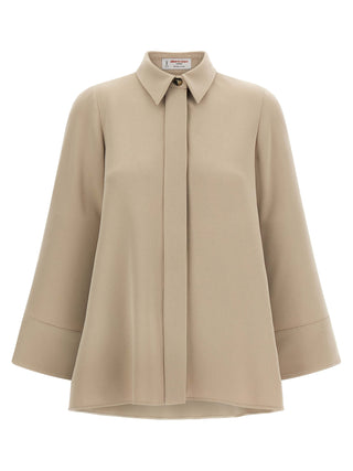 Blusa beige de triacetato  