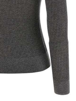 Gray Silk Cardigan