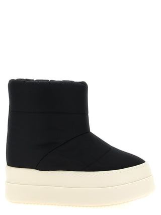 Bicolor Nylon Ankle Boots