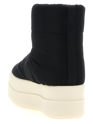 Bicolor Nylon Ankle Boots