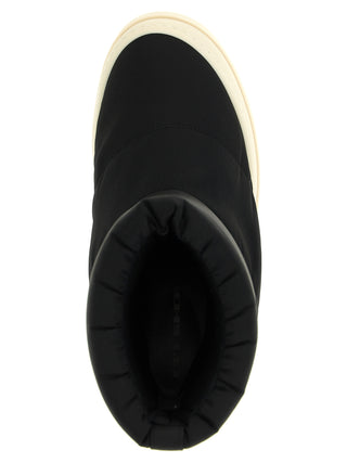 Bicolor Nylon Ankle Boots