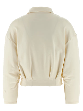 White Silk Sweatshirt