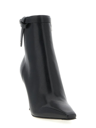 Black Leather Ankle Boots