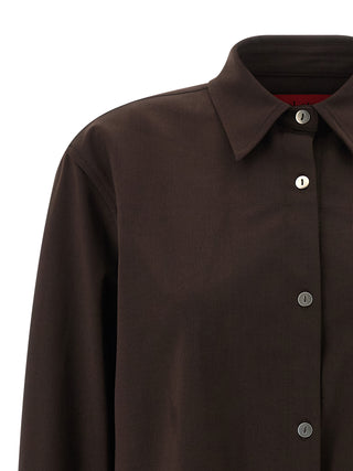 Brown Polyester Blouse