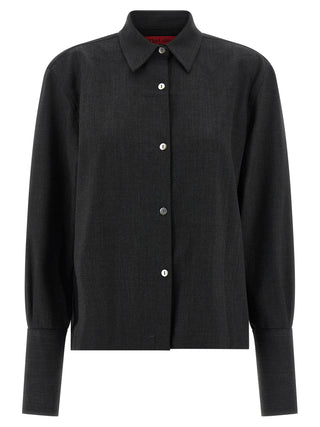 Gray Polyester Blouse