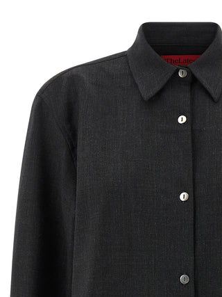 Gray Polyester Blouse
