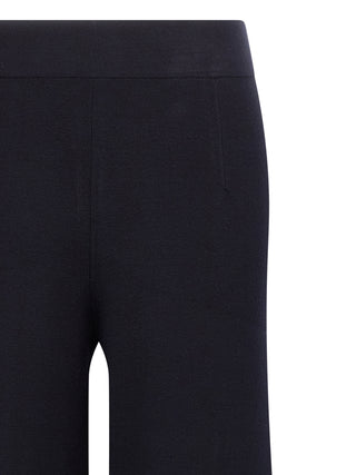 Blue Viscose Casual Pants