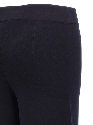 Blue Viscose Casual Pants