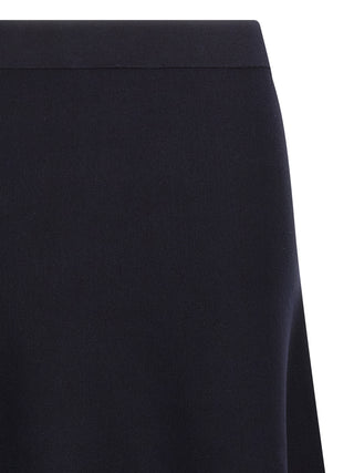 Blue Viscose Midi Skirt