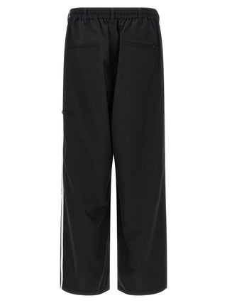 Black Polyester Casual Pants