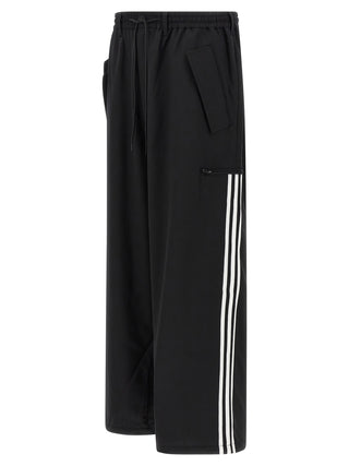 Black Polyester Casual Pants