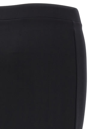 Black Polyamide Midi Skirt