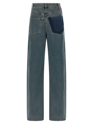 Jeans azules de algodón denim