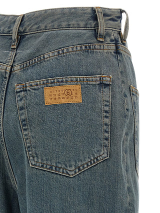 Jeans azules de algodón denim