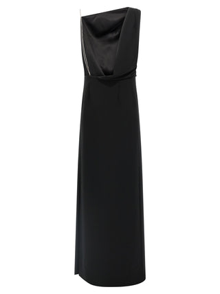 Black Triacetate Long Dress