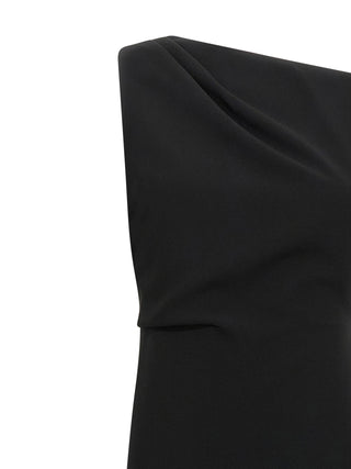 Black Triacetate Long Dress
