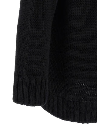 Black Wool Cardigan