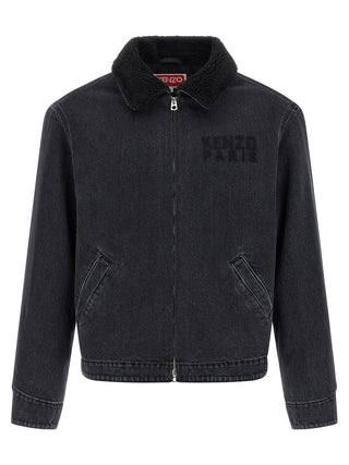 Chaqueta vaquera negra de algodón