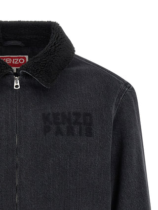 Chaqueta vaquera negra de algodón