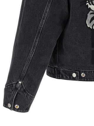 Chaqueta vaquera negra de algodón