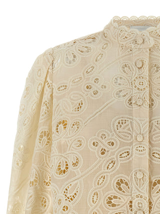 Blusa de poliéster beige