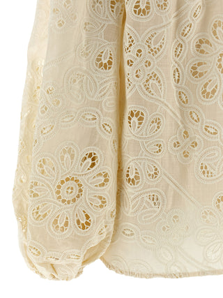 Blusa de poliéster beige