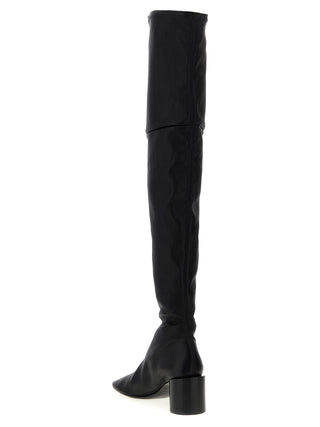 Black Leather Over The Knee