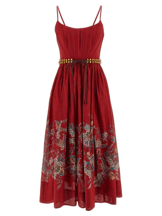 Multicolor Cotton Midi Dress