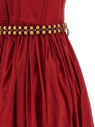 Multicolor Cotton Midi Dress