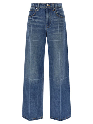 Jeans azules de algodón denim