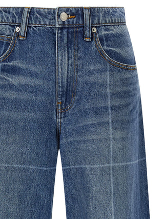 Jeans azules de algodón denim