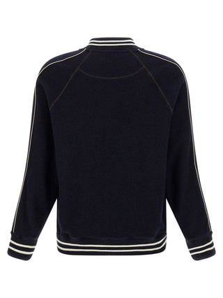 Blue Virgin Wool Bomber