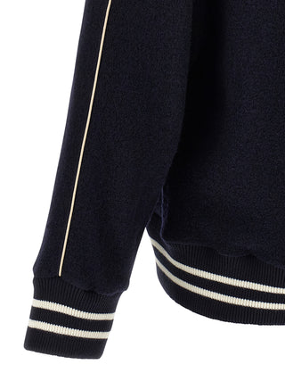 Blue Virgin Wool Bomber