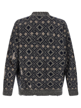 Multicolor Merino Wool Cardigan