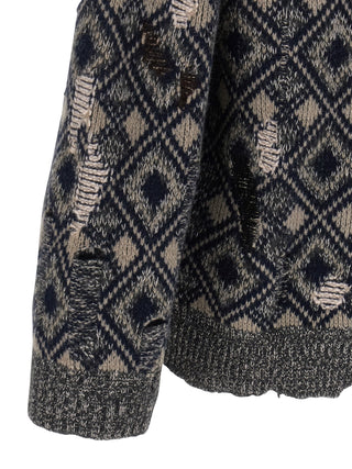Multicolor Merino Wool Cardigan