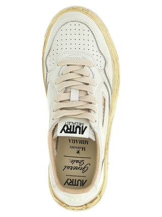 White Goatskin Chunky Sneakers