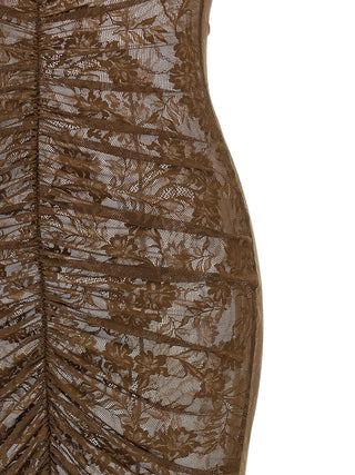 Bicolor Polyamide Long Dress