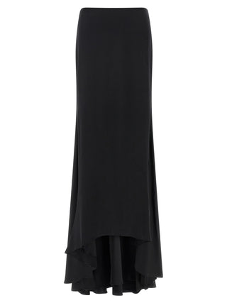 Black Silk Mini Skirt
