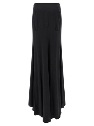 Black Silk Mini Skirt
