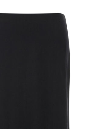 Black Silk Mini Skirt