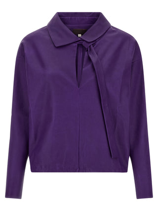 Purple Lamb Leather Blouse