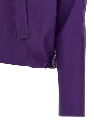 Purple Lamb Leather Blouse