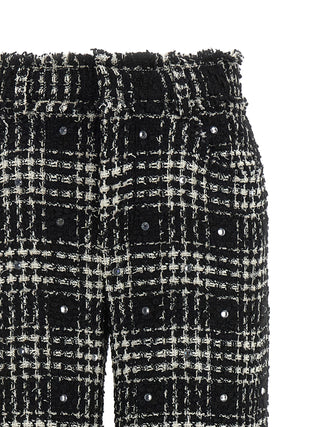 Bicolor Cotton Casual Pants