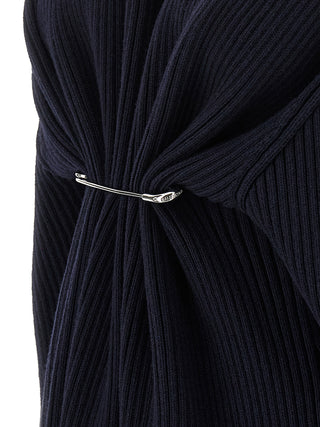 Blue Wool Short Dress
